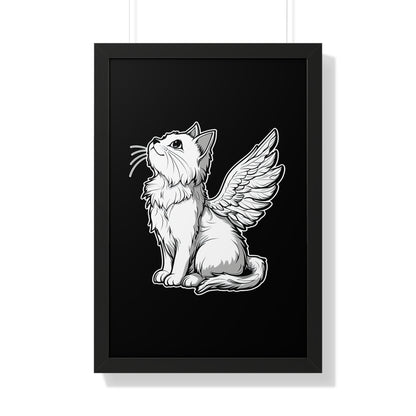 Angel Kitty Framed Wall Art