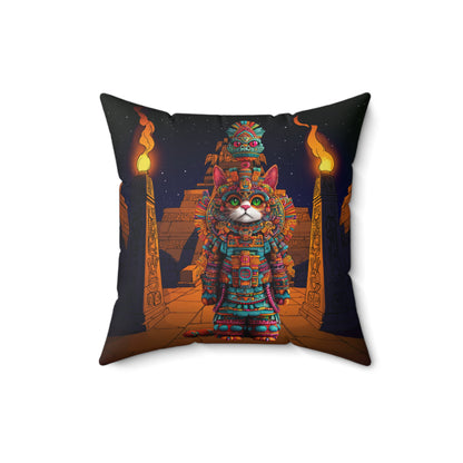 Azteca Gatito Throw Pillow