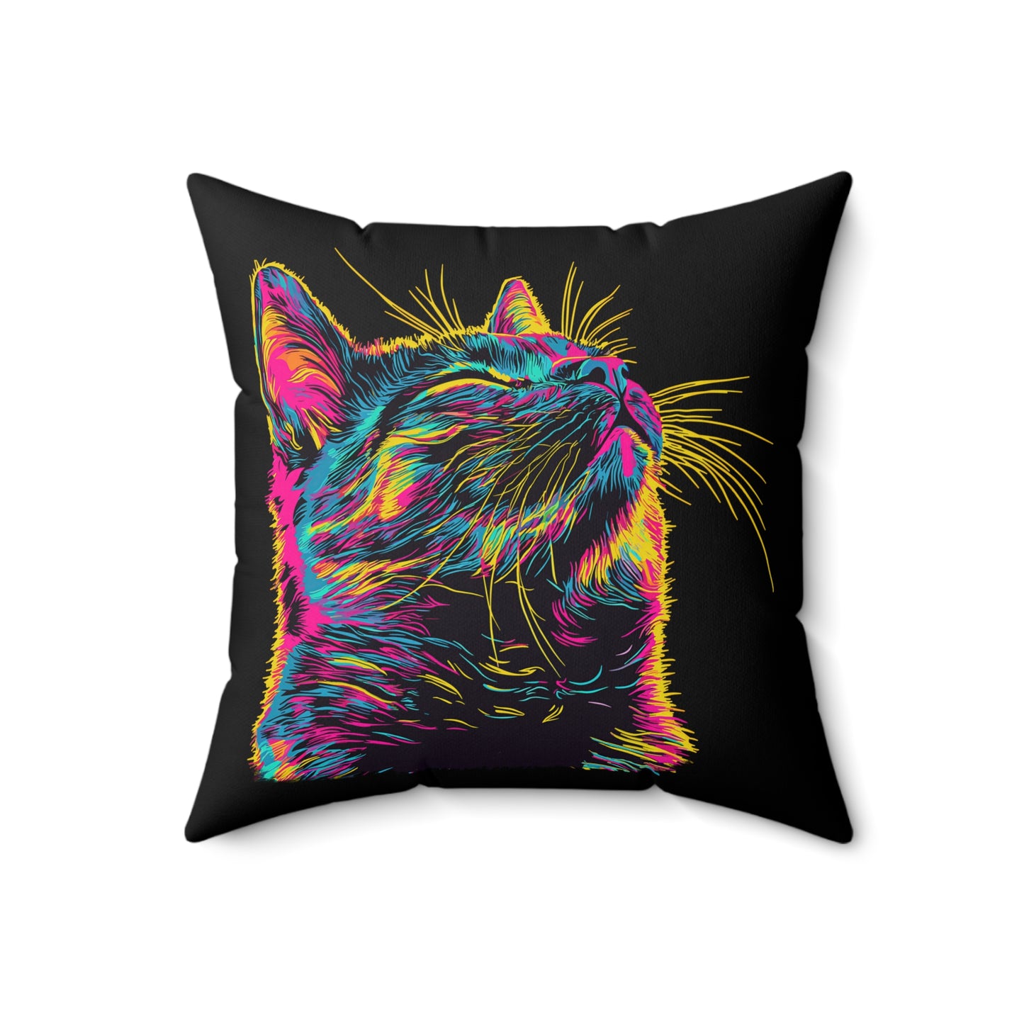 Electric Whiskers Throw Pillow