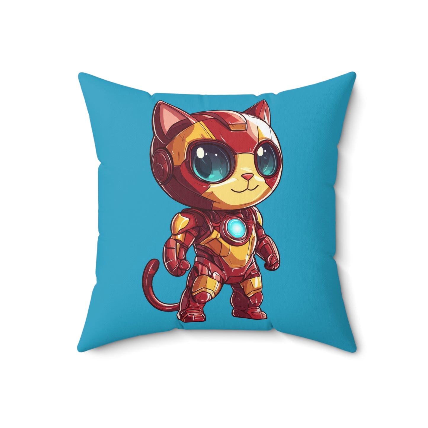 Iron Cat Throw Pillow