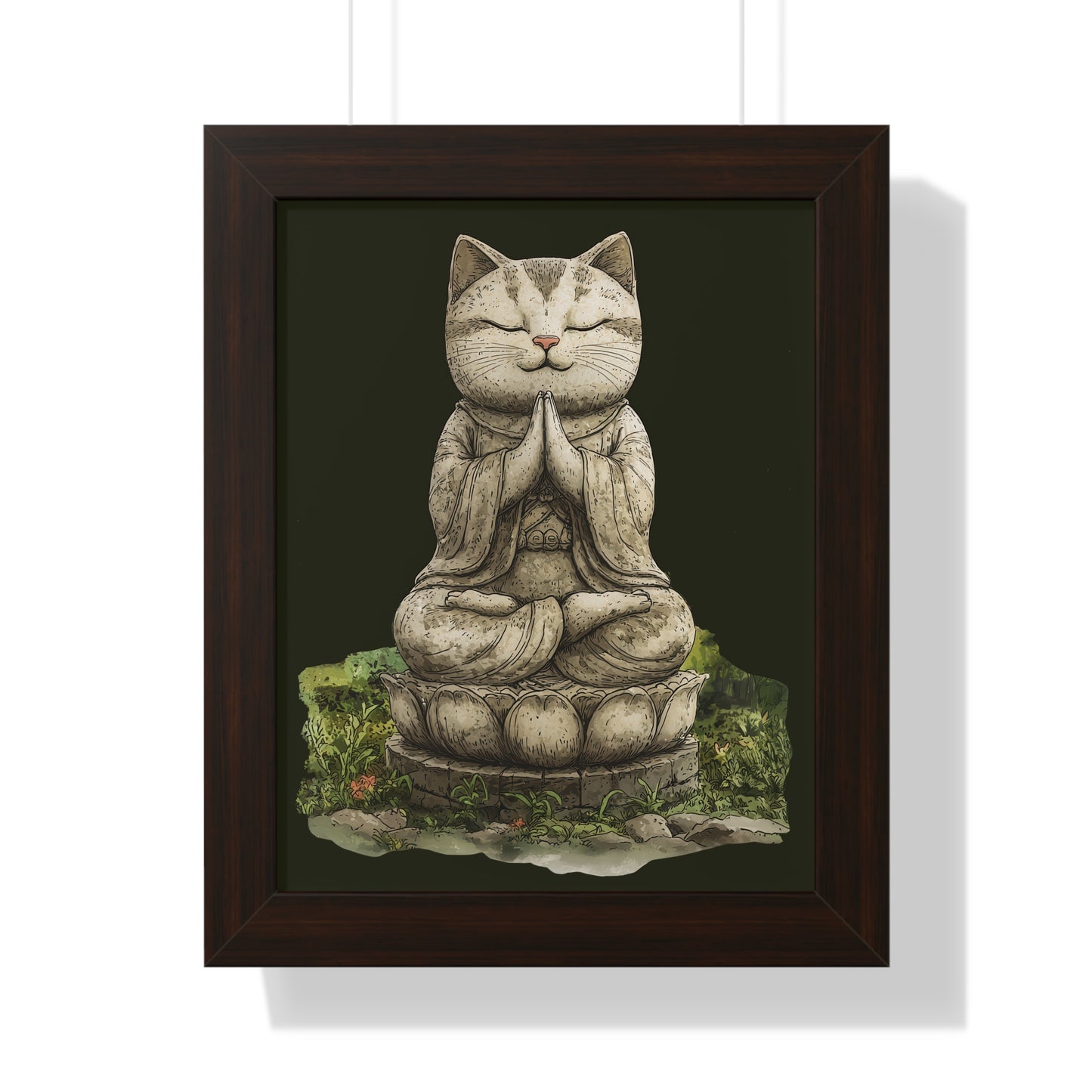 Purrfectly Zen Framed Wall Art