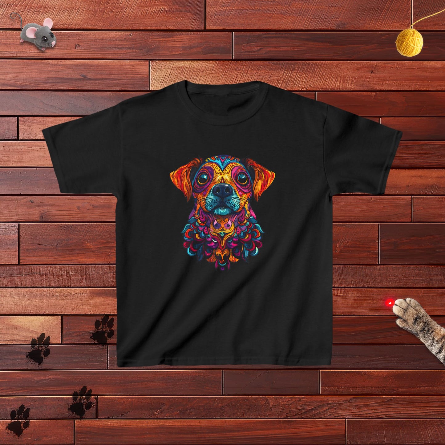 Dia De Muerte Perrito Kids Tee