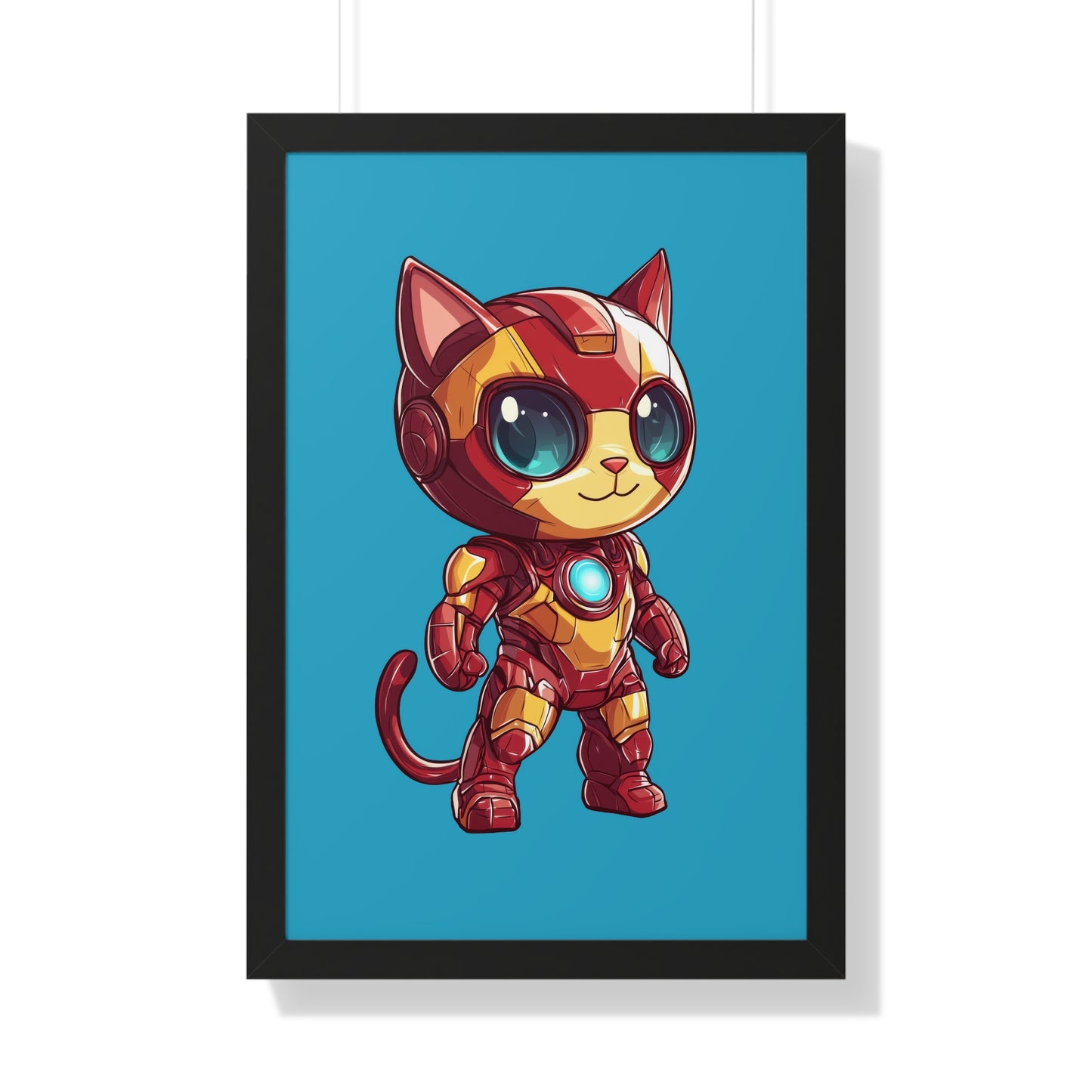 Iron Cat Framed Wall Art