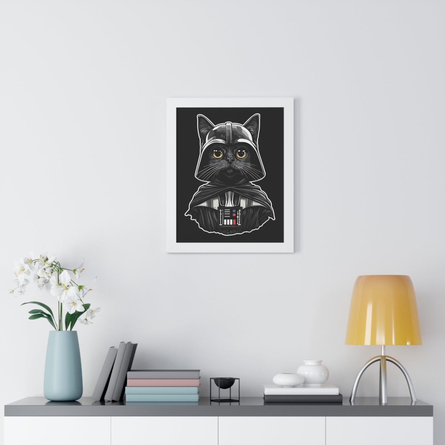 Darth Purrder Framed Wall Art