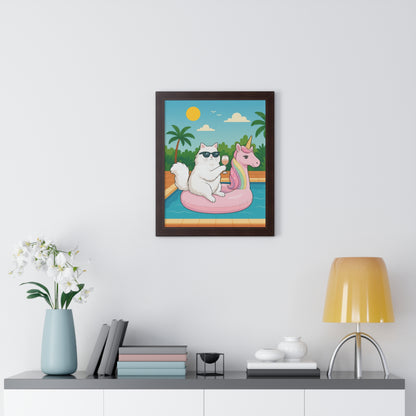 Meowmosa Vibes Framed Wall Art