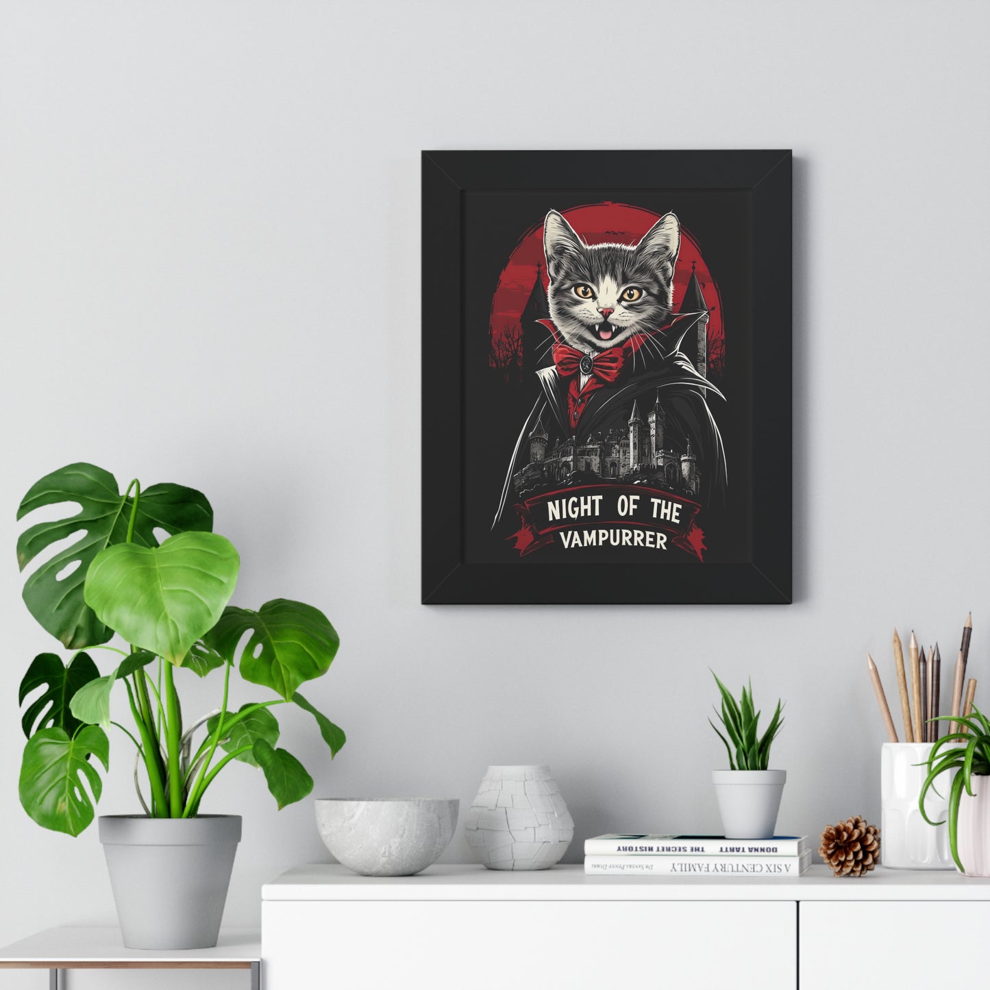 Night Of The Vampurrer Framed Wall Art