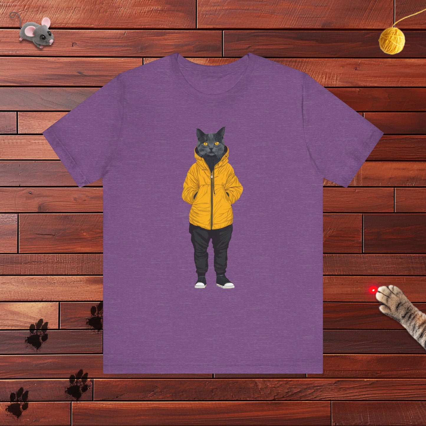 Yellow Jacket Cat Mens Tee