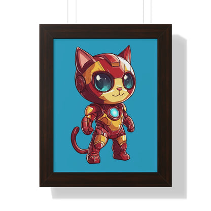 Iron Cat Framed Wall Art