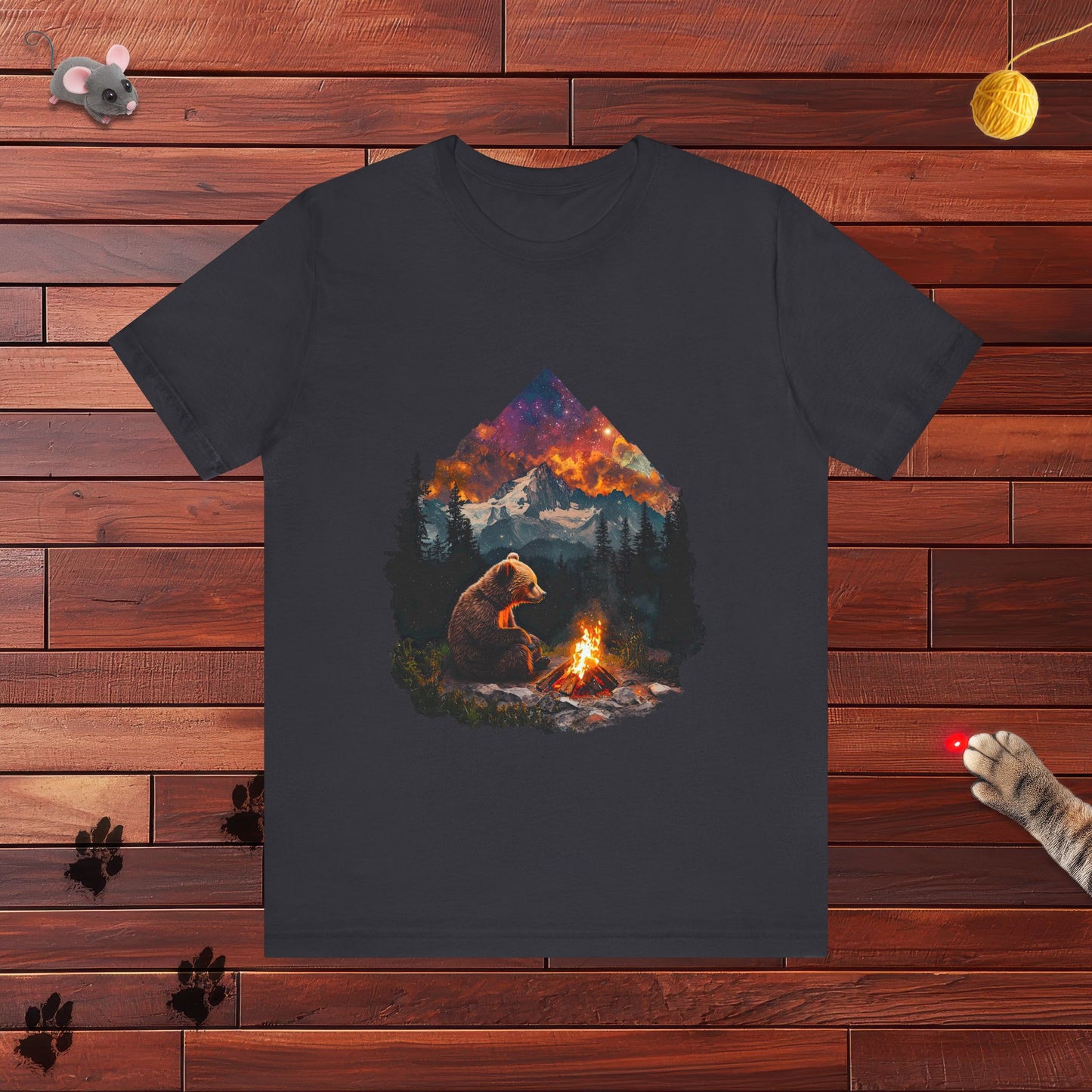 Camping Bear Mens Tee