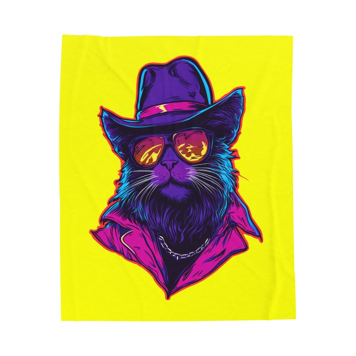 Meowcho Man Velveteen Plush Blanket