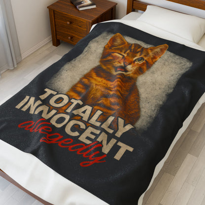 Totally Innocent Velveteen Plush Blanket