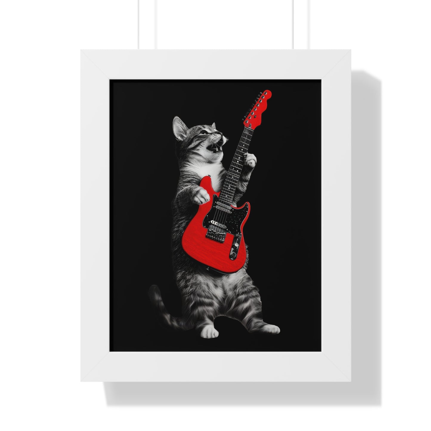 Guitar Gato Framed Wall Art