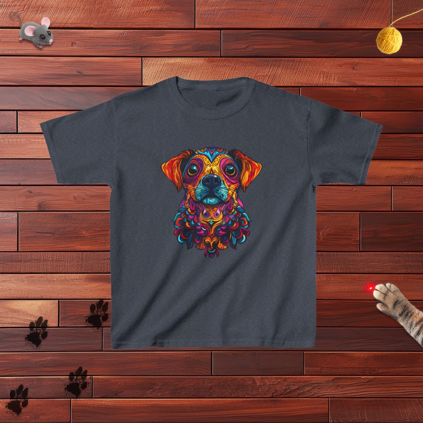 Dia De Muerte Perrito Kids Tee