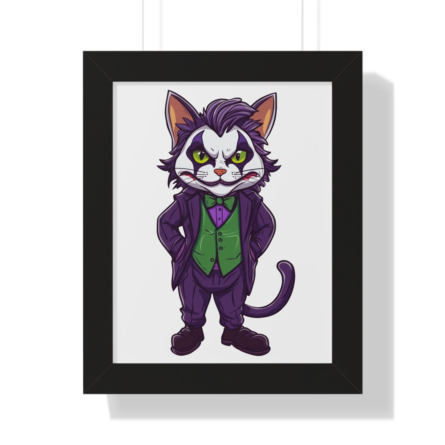 Joker Cat Framed Wall Art