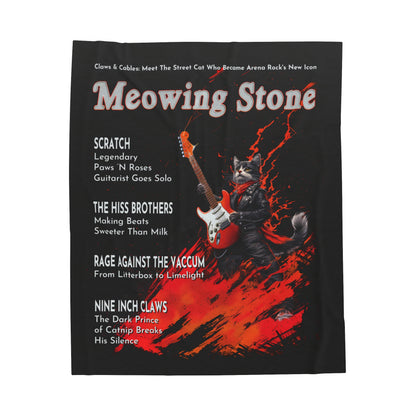 Meowing Stone Magazine  Velveteen Plush Blanket