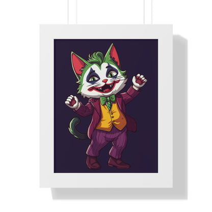 The Joker Cat Framed Wall Art