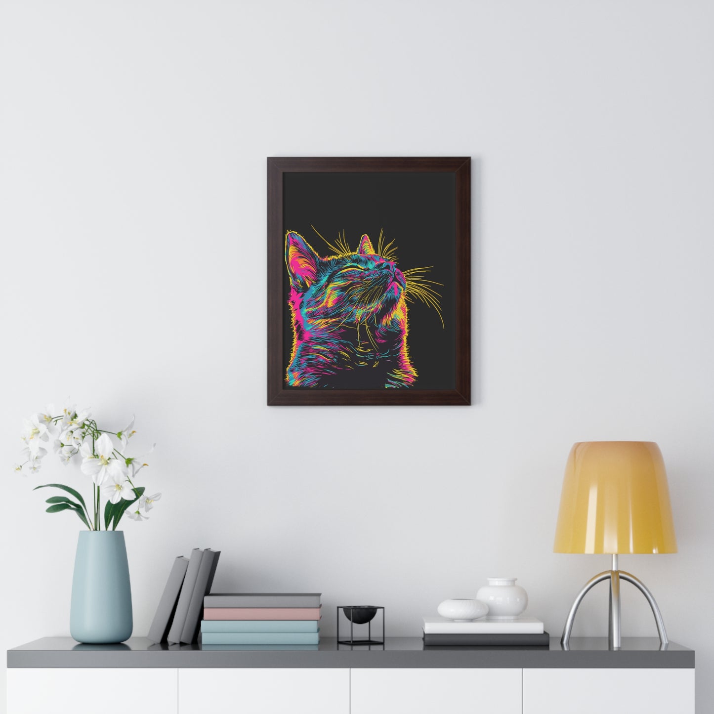 Electric Whiskers Framed Wall Art