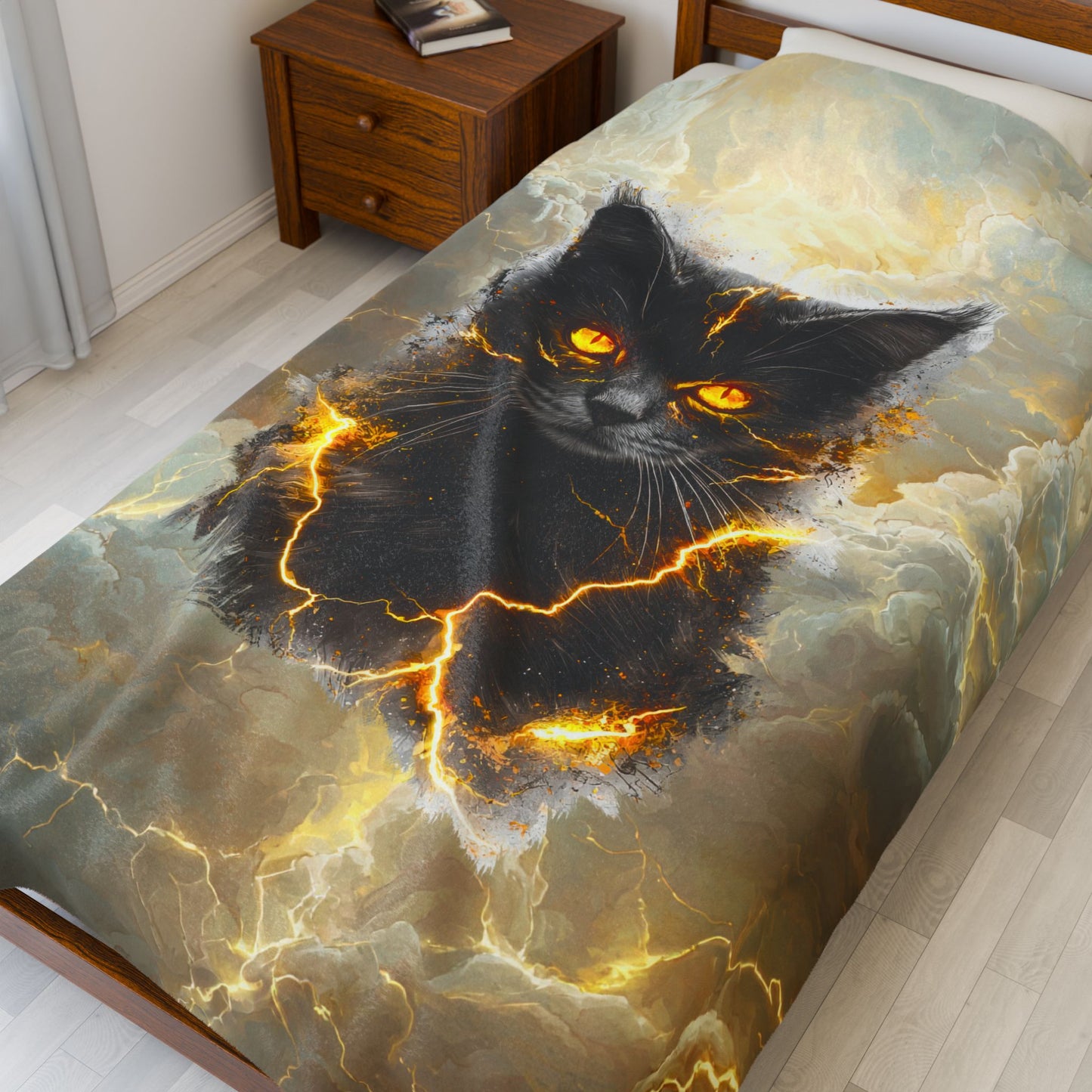 I Am The Storm Velveteen Plush Blanket