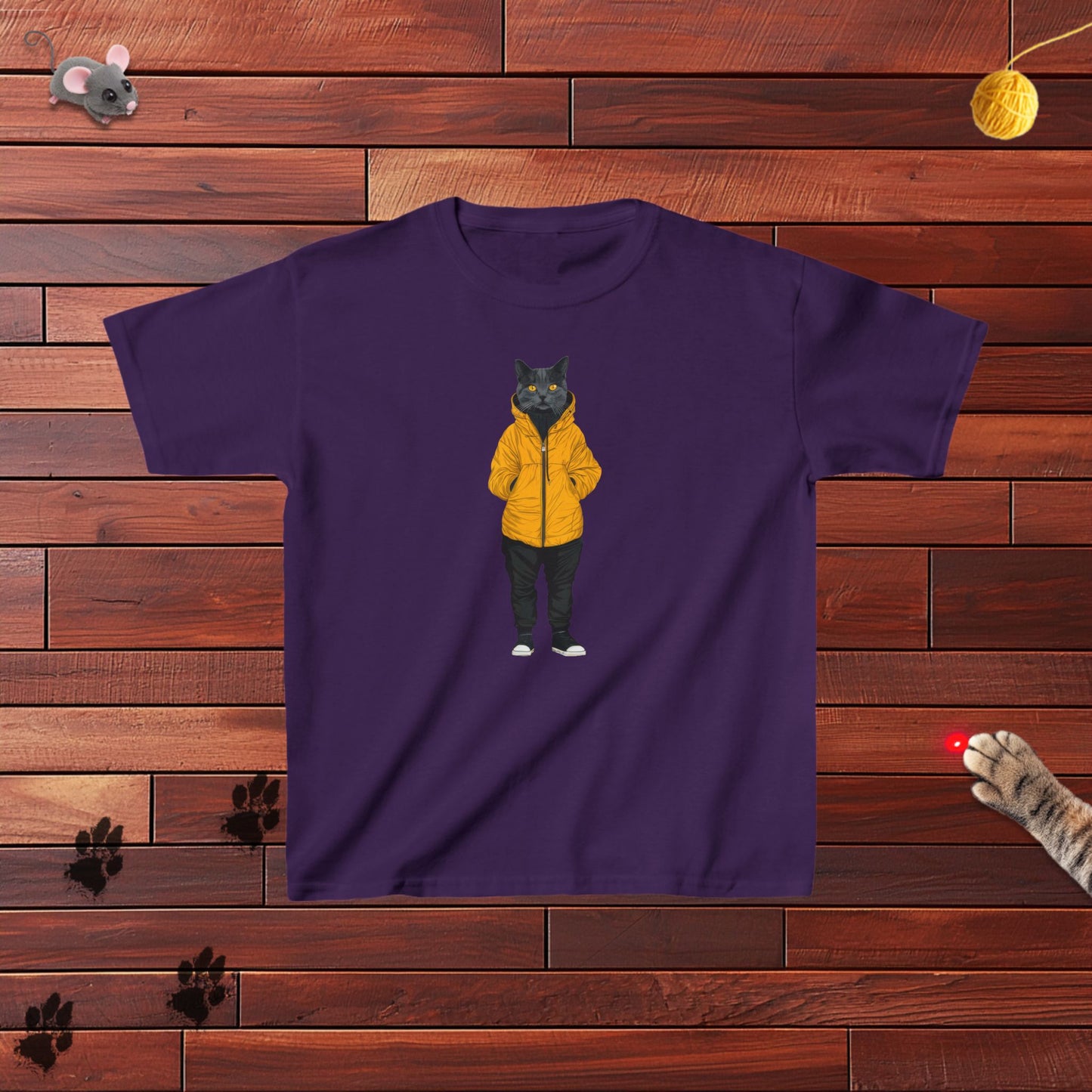 Yellow Jacket Cat Kids Tee