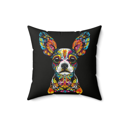 Dia De Muerte Doggo Throw Pillow