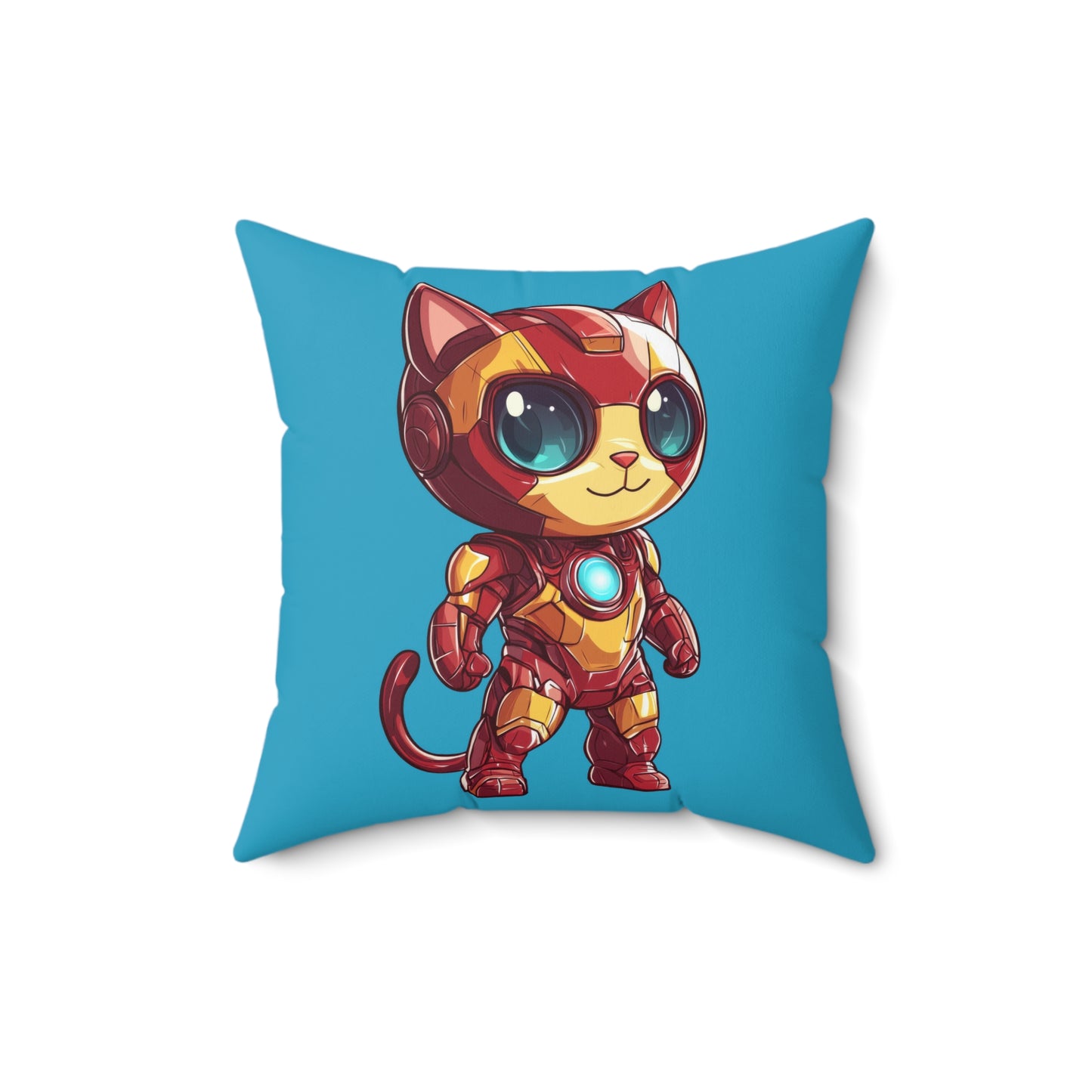 Iron Cat Throw Pillow