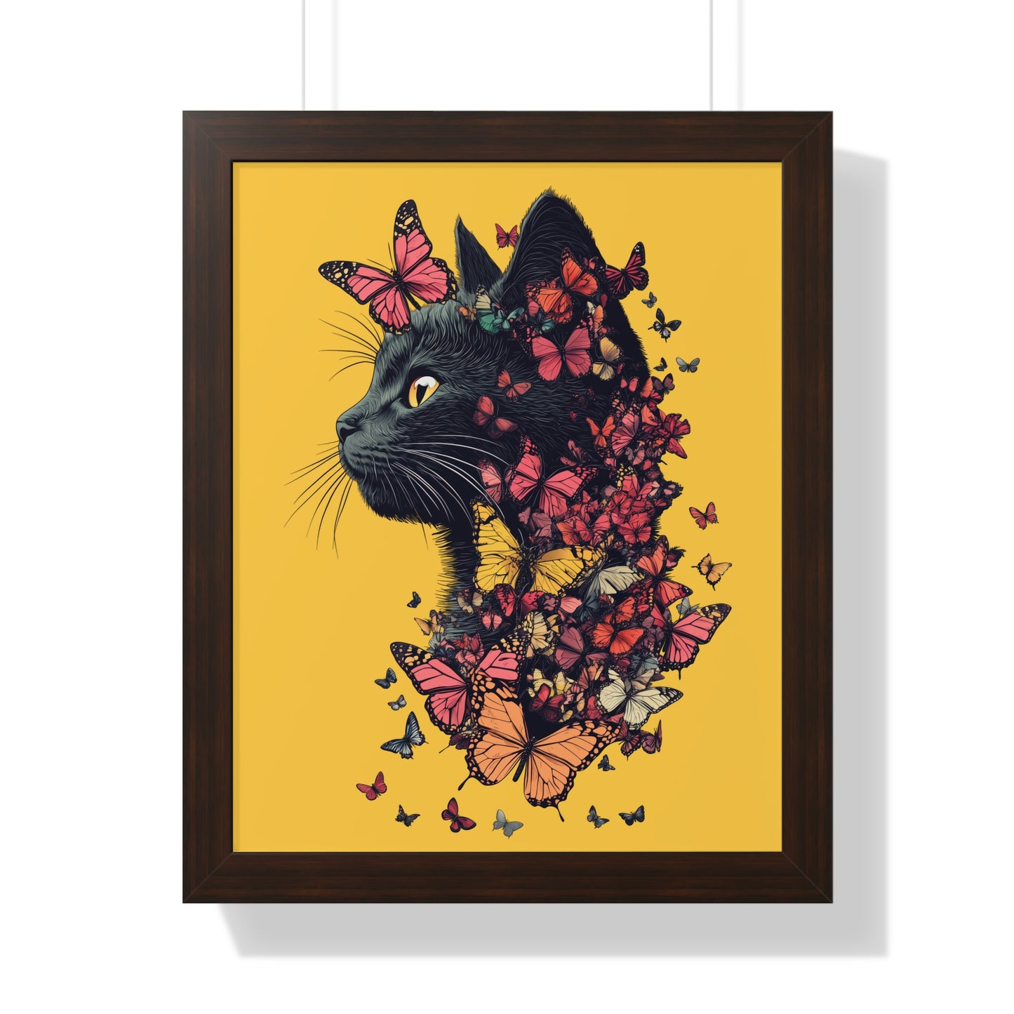 Butterfly Kitty Framed Wall Art