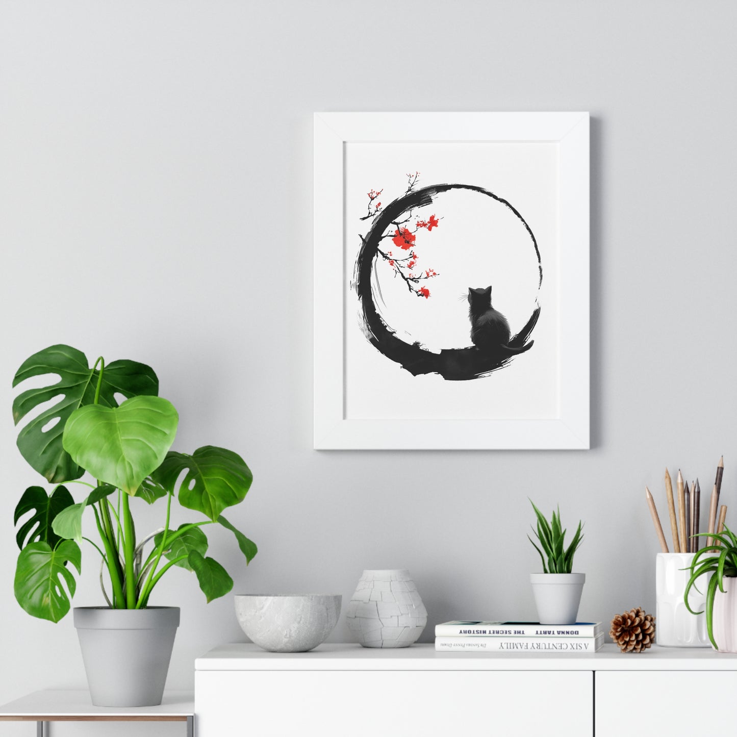 Zen Kitty Framed Wall Art