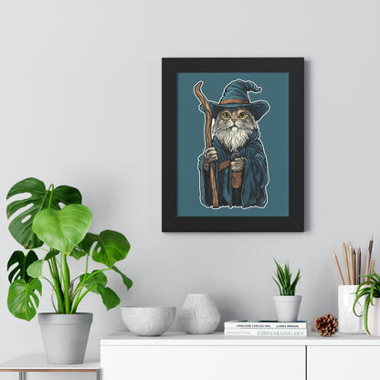 Catdolf The Grey Framed Wall Art