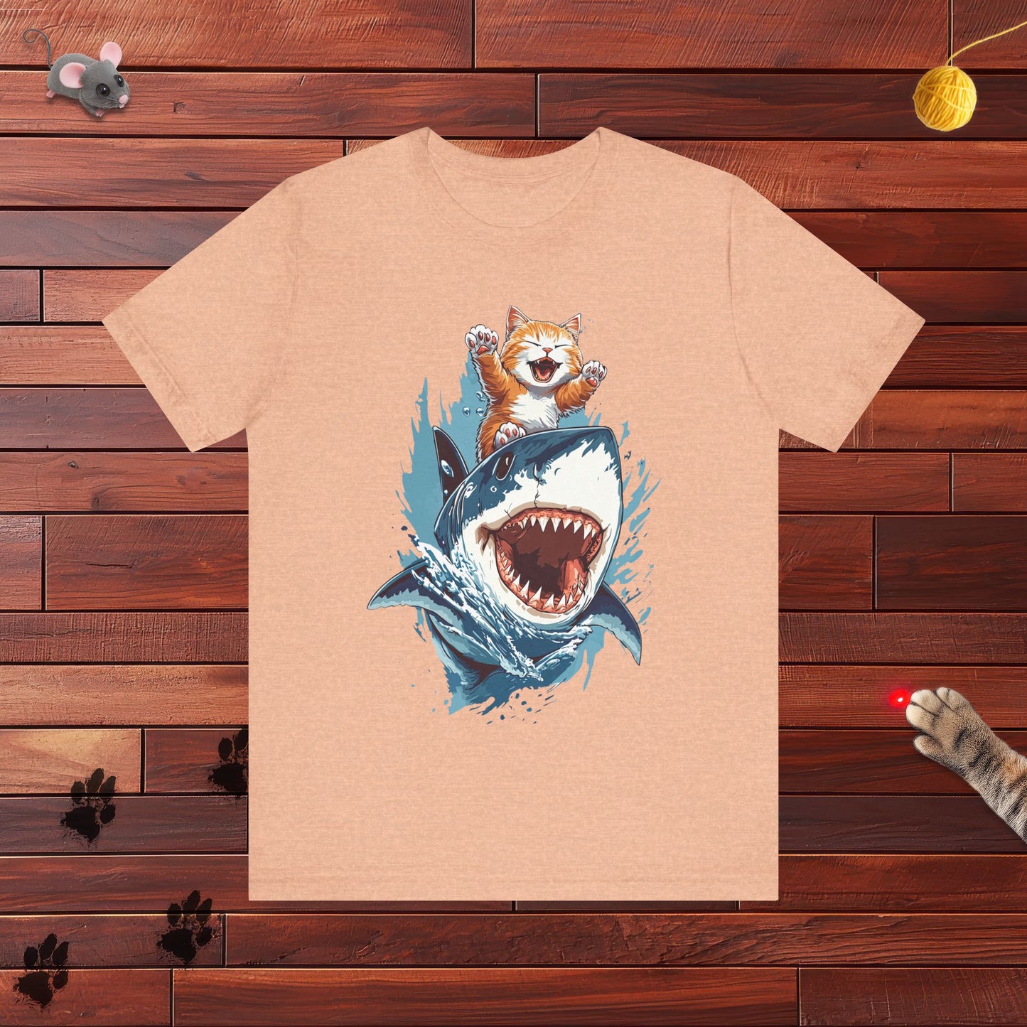 Shark Surfing Mens Tee