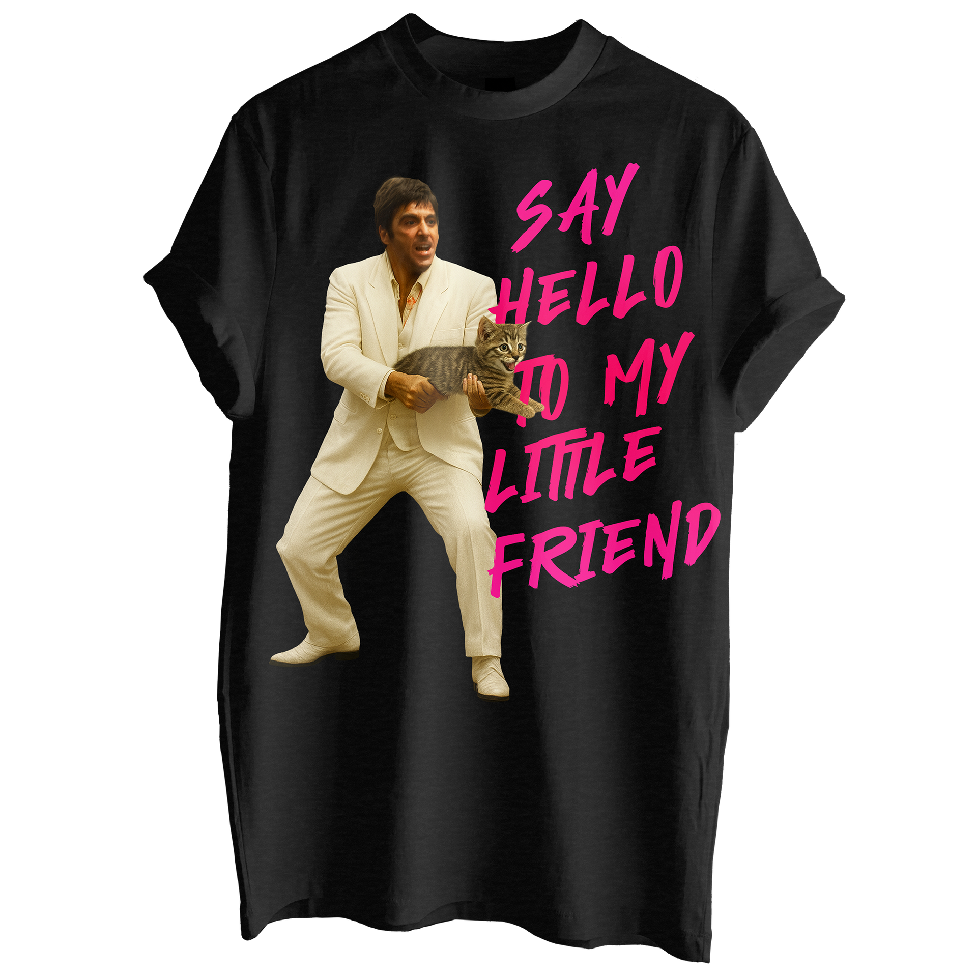 SAY HELLO TO MY LITTLE FRIEND/プリントTシャツ Say Hello to my Little Friend | TSHIRTSTHATSUCK LLC