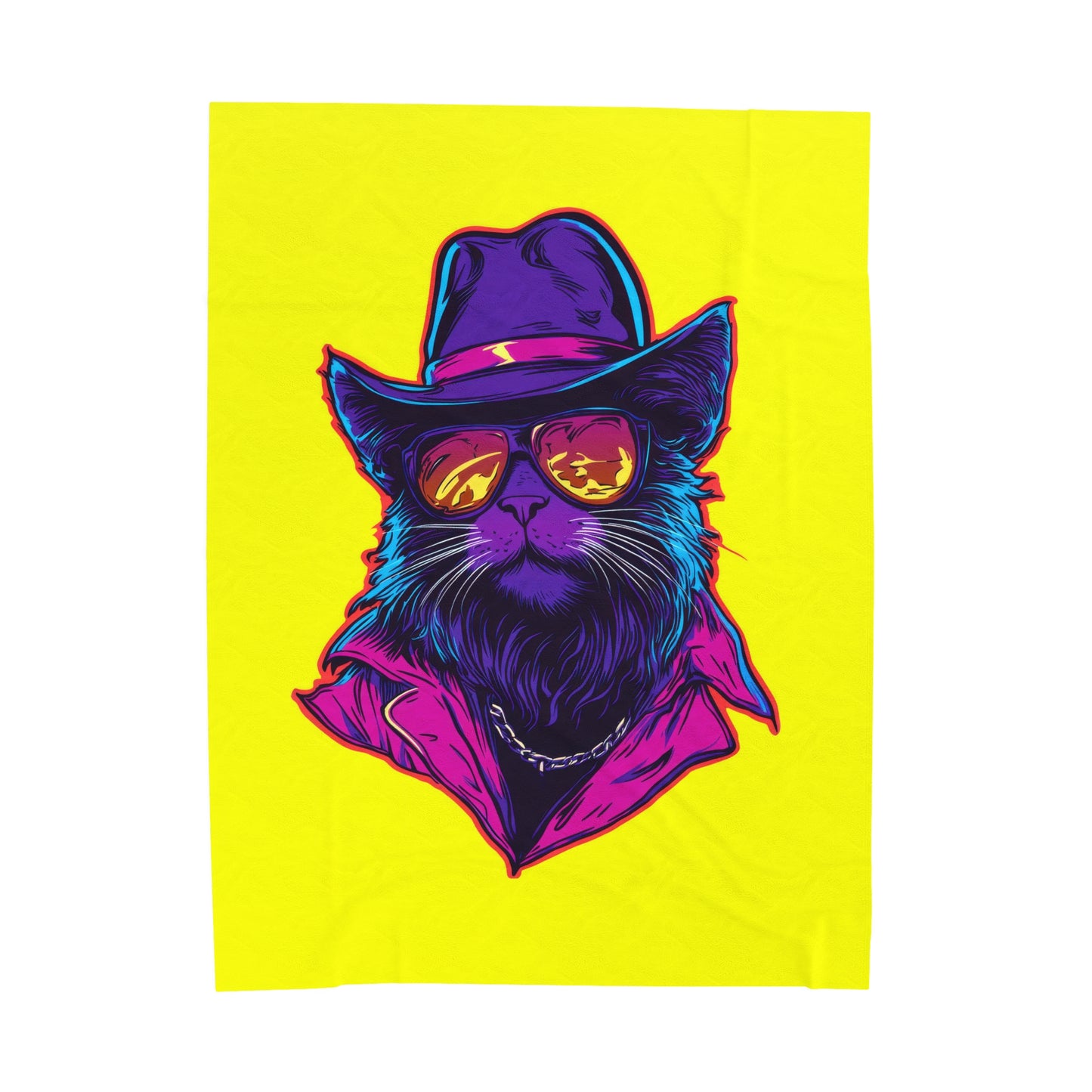 Meowcho Man Velveteen Plush Blanket