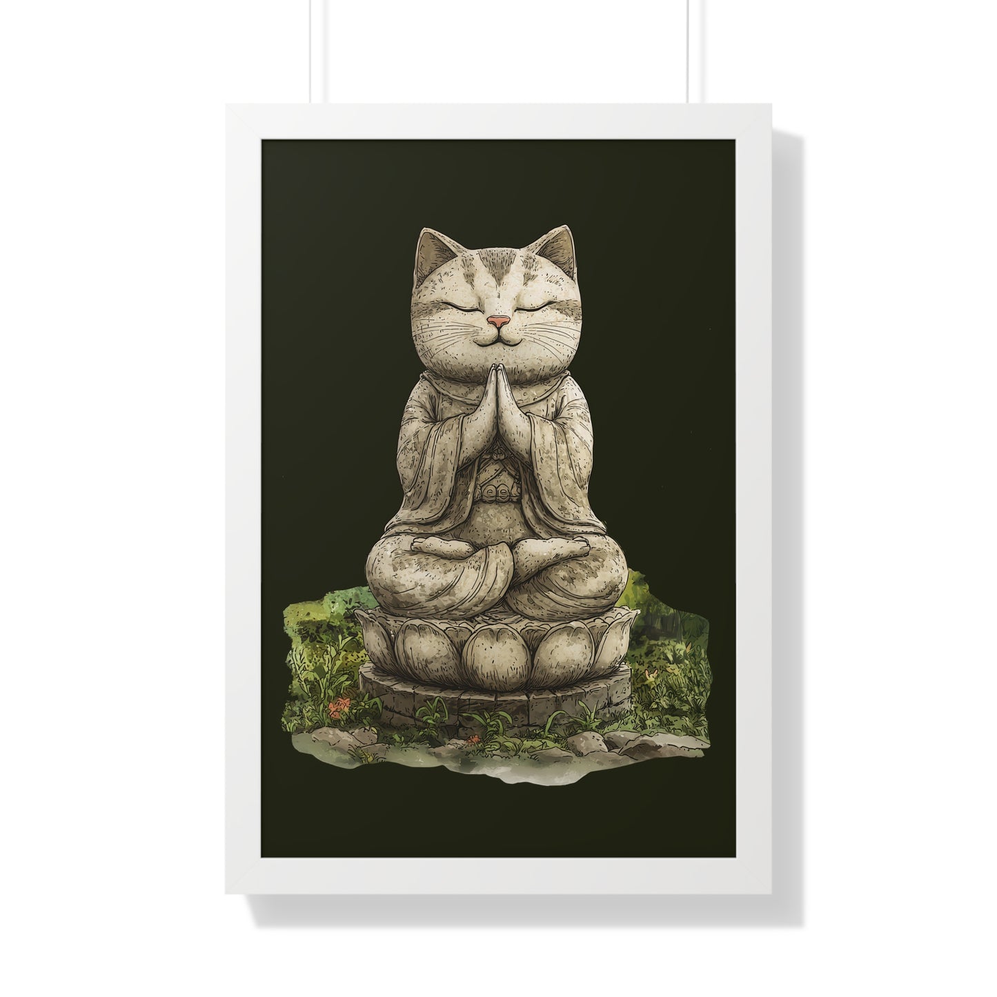 Purrfectly Zen Framed Wall Art