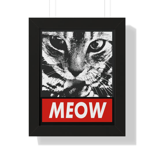 Meow Framed Wall Art
