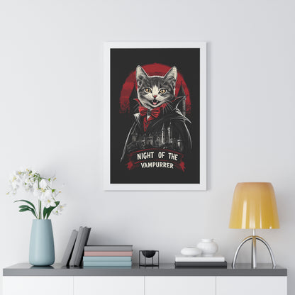 Night Of The Vampurrer Framed Wall Art