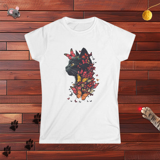 Butterfly Kitty Ladies Tee