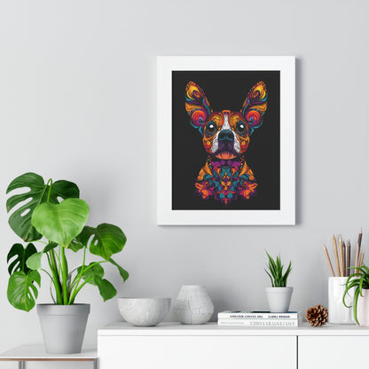 Dia De Muerte Frenchie Framed Wall Art