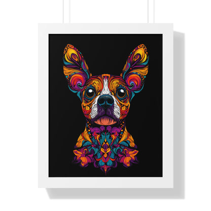 Dia De Muerte Frenchie Framed Wall Art