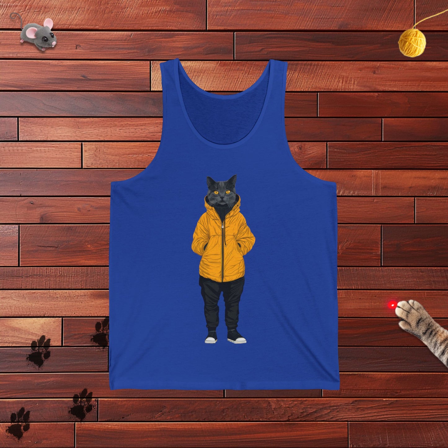 Yellow Jacket Cat Mens Tank