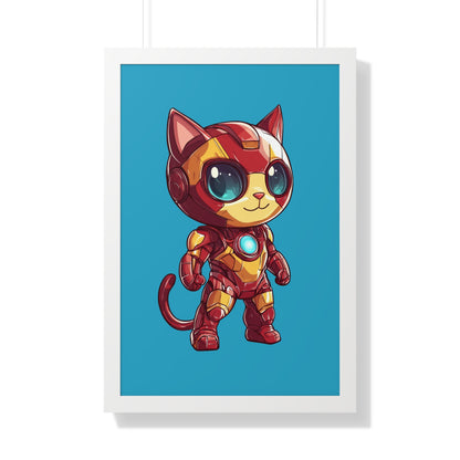 Iron Cat Framed Wall Art