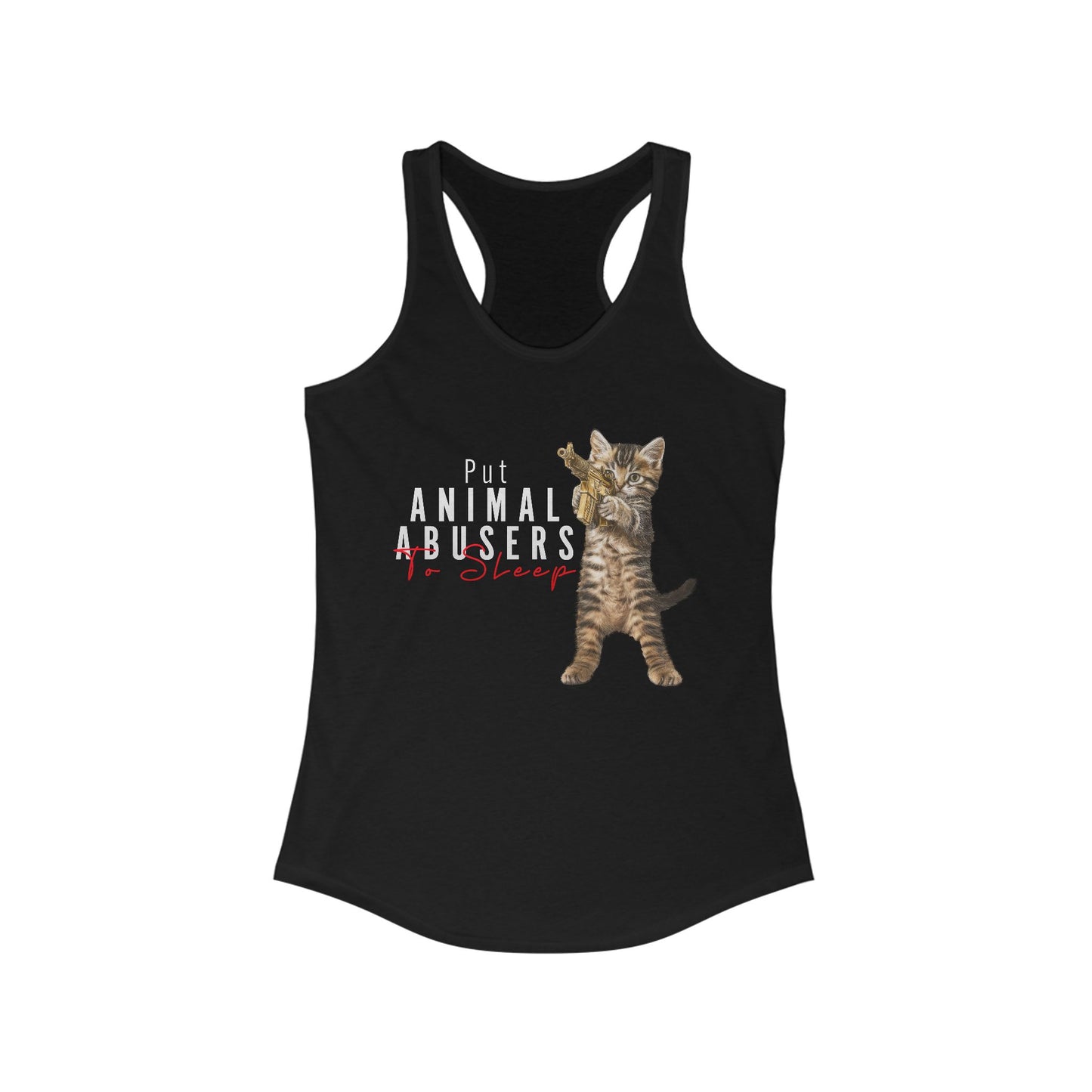 Put Animal Abusers To Sleep Ladies Tank