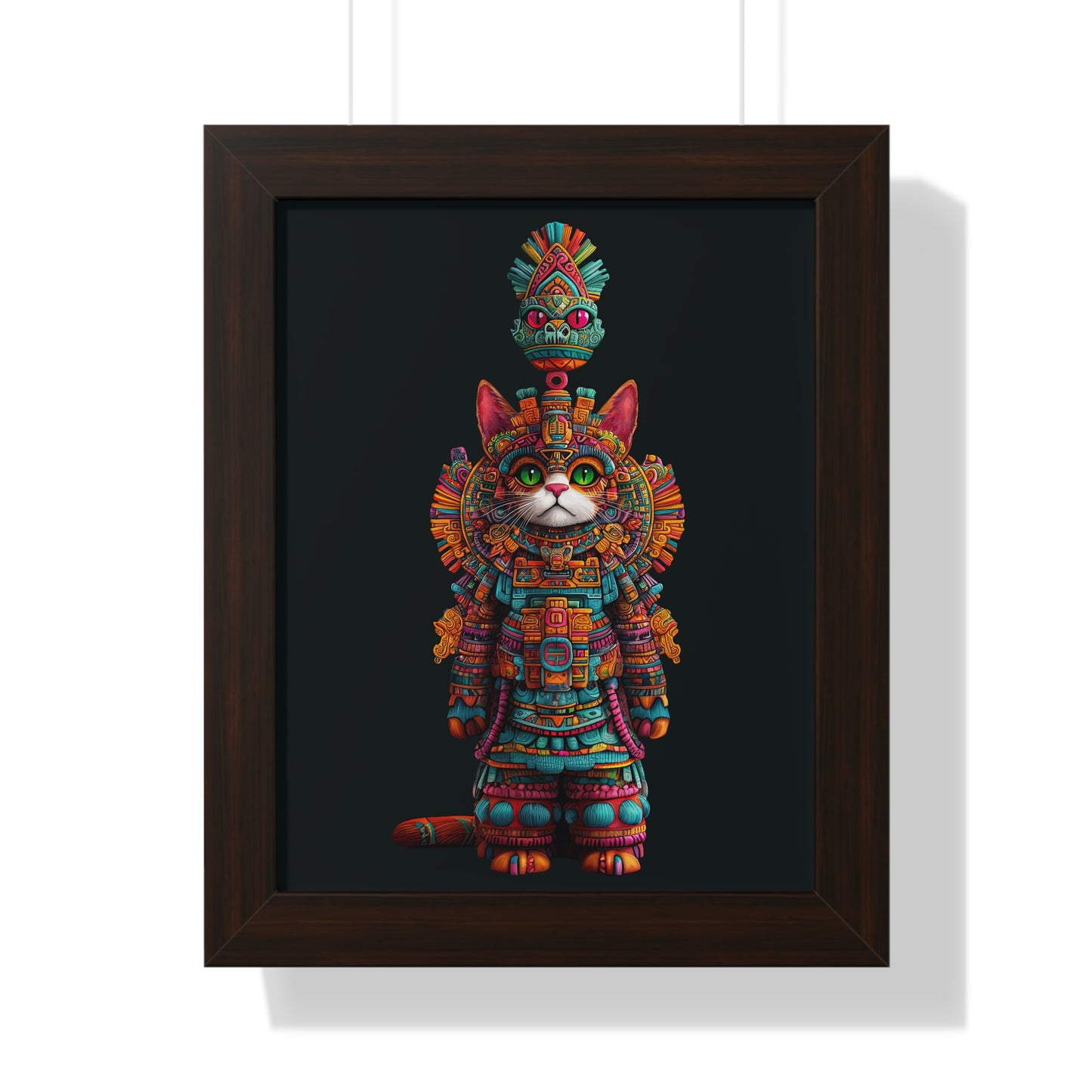 Azteca Gatito Framed Wall Art