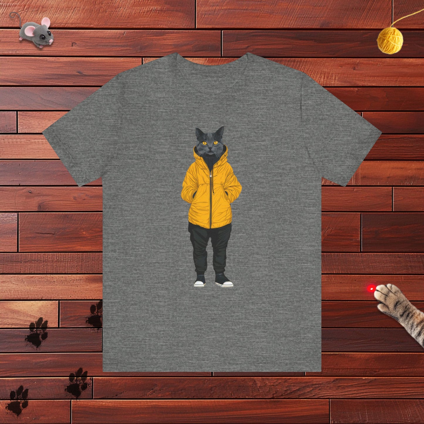 Yellow Jacket Cat Mens Tee