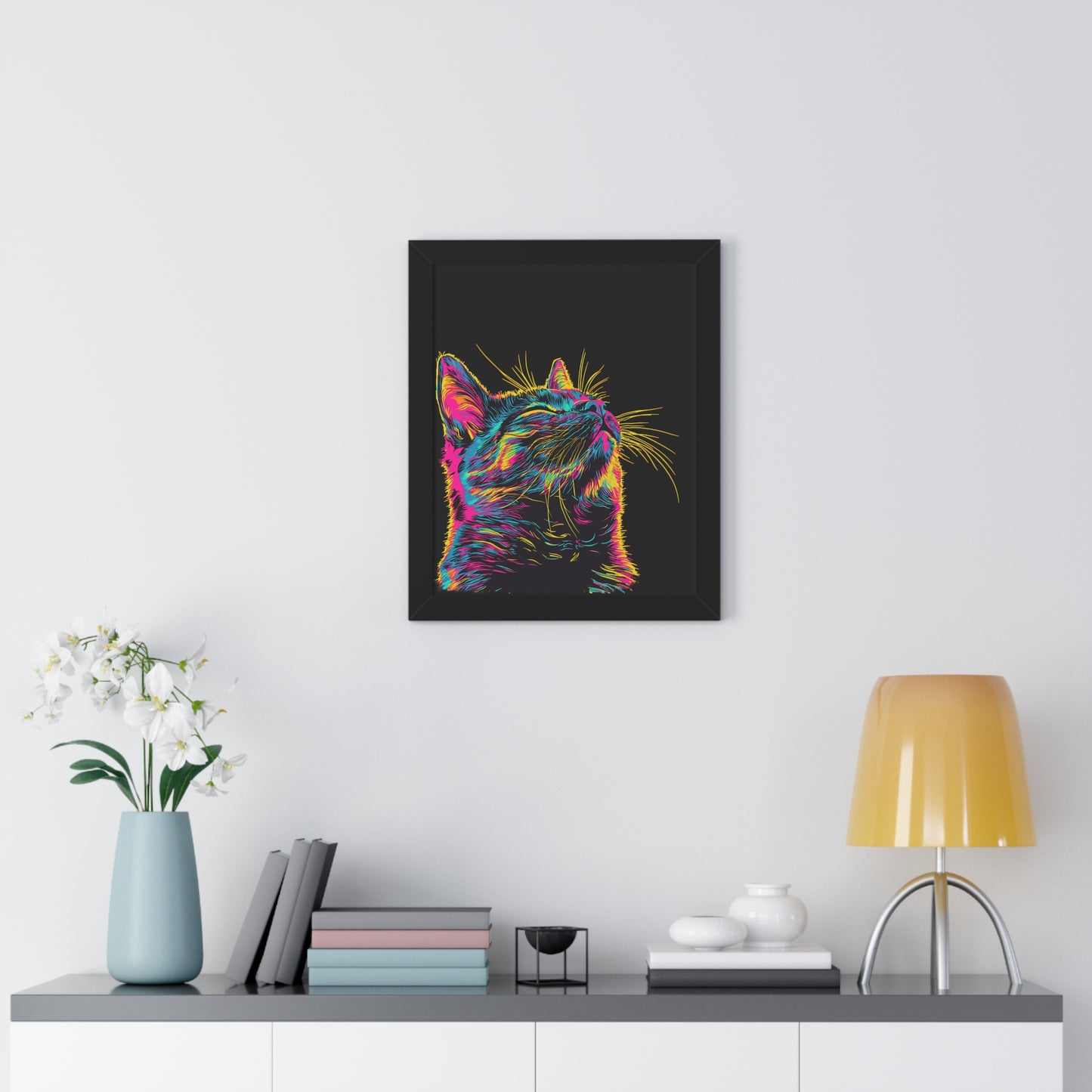 Electric Whiskers Framed Wall Art