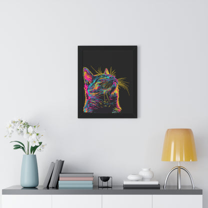 Electric Whiskers Framed Wall Art