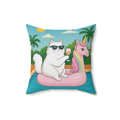 Meowmosa Vibes Throw Pillow