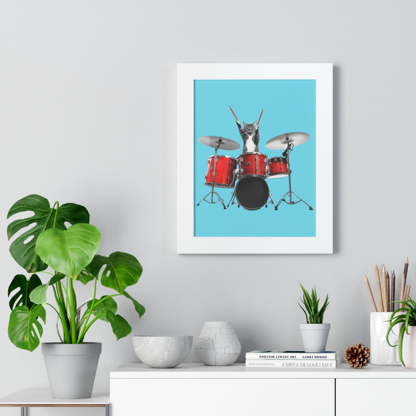 The Cutest Drummer Framed Wall Art