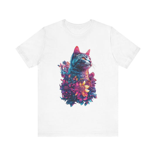 Floral Cat Mens Tee