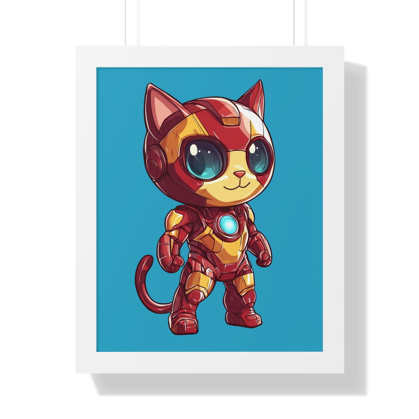 Iron Cat Framed Wall Art