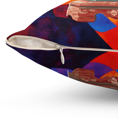 Buddha Kitty Throw Pillow