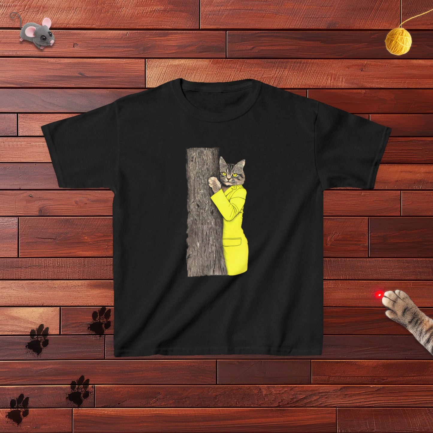 Yellow Jacket Cat Kids Tee